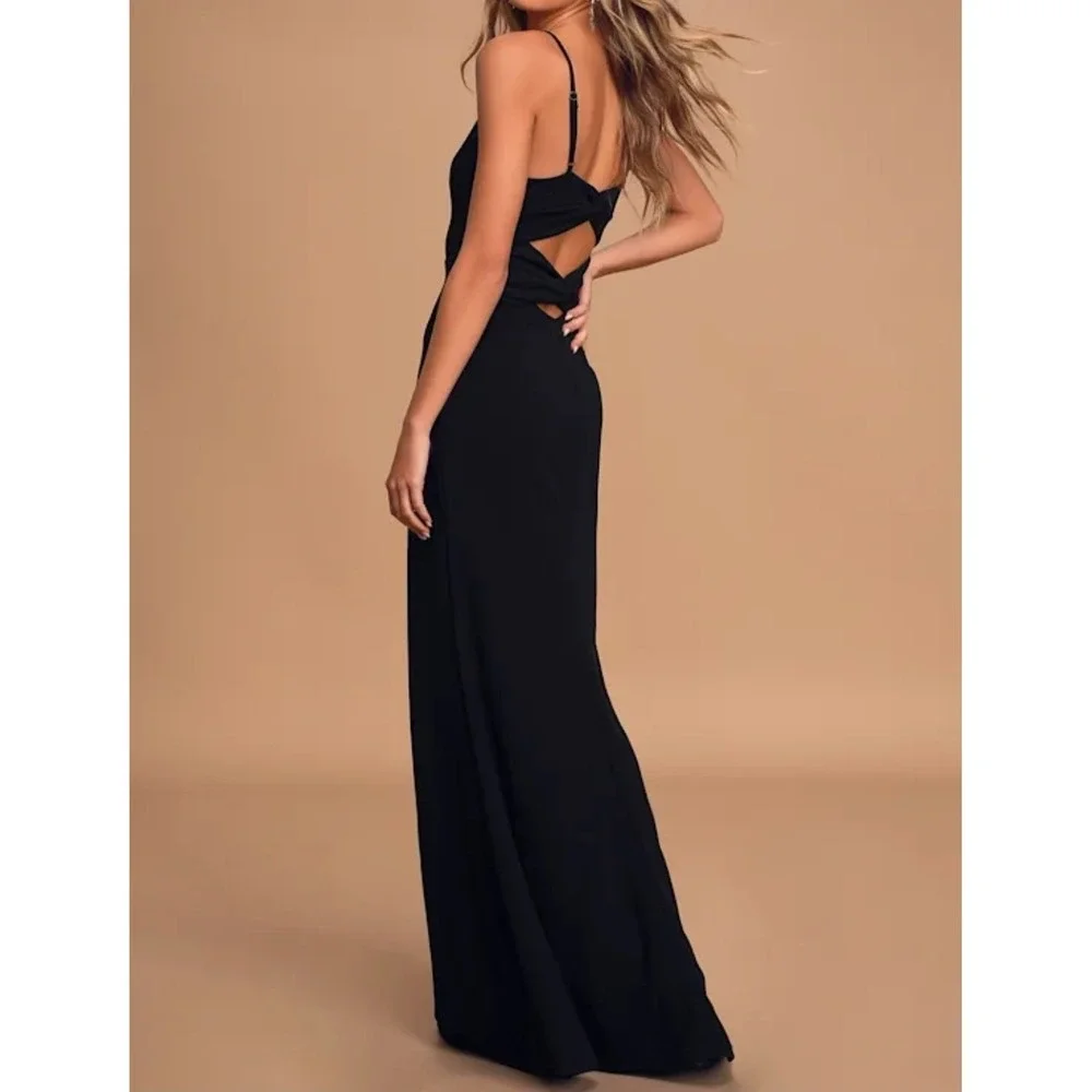 lulus black bridesmaid dresses | | Lulus All My Loving Knotted Mermaid Maxi Dress Women M Romantic Minimalist Size medium measures 53.5 from shoulder to hem Maxi Dress Black Floor Length